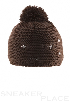 Capo Girls Strickm&uuml;tze mit Strass Braun