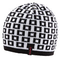 Capo Beanie-Strickm�tze Wei�/Schwarz Retro