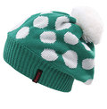 Capo Girls Strickm�tze gr�n mit Punkten