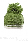 Capo Beanie-M�tze Handgestrickt gruen One Size
