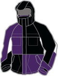 Ripzone Men Snowboard Jacke Addiction Black/White/Purple