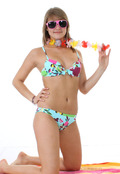 Huit Bikini Blue Flowers
