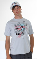 Oxbow Tee Pacobioc2 Lipiz Print Light Grey