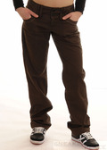 Oxbow Damen Hose Raita Uni schwarz Twill Baumwolle