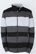 Record Zip Up Hood Rino Crew dark ash-black