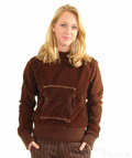 Split  Schlupfjacke cho Brown