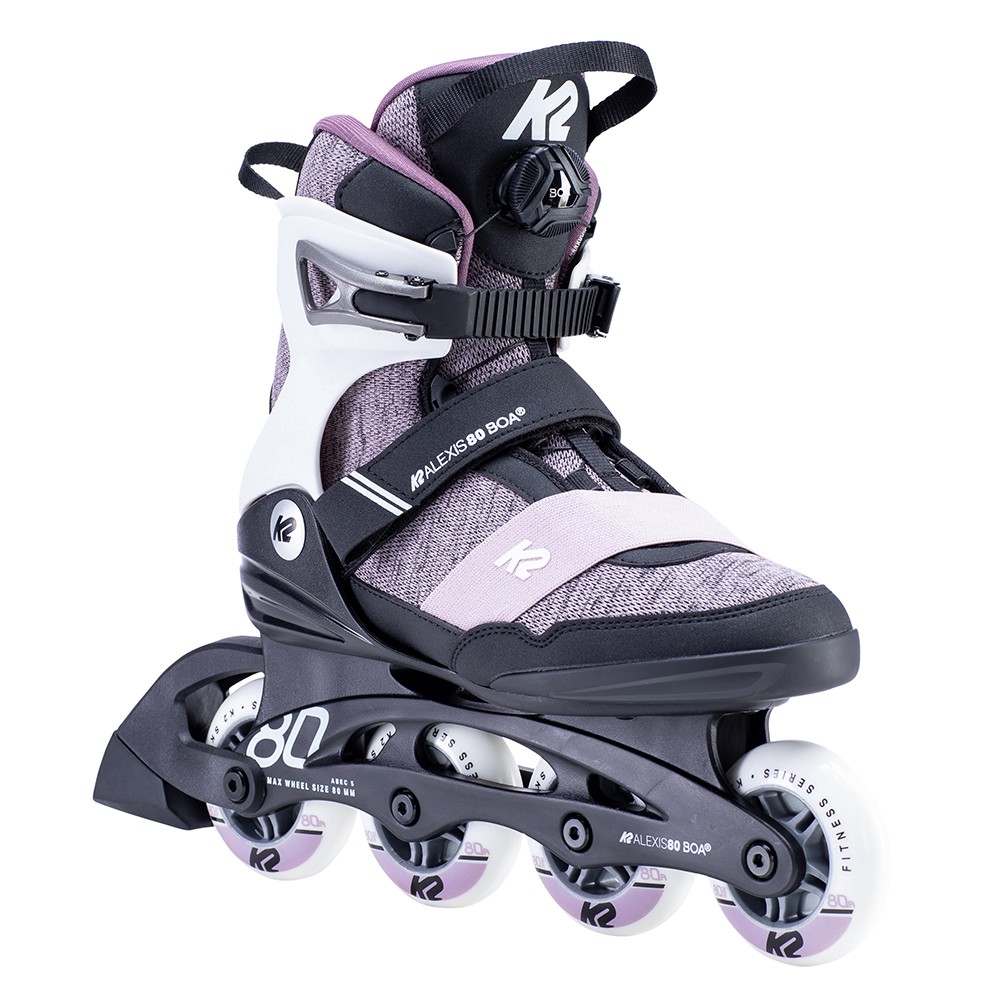 K2 Alexis 80 Boa weiß lila Damen Inlineskates