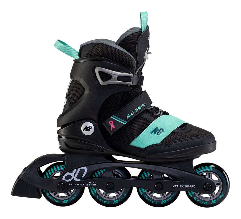K2 Alexis 80 Pro schwarz türkis 80mm Damen Inliner
