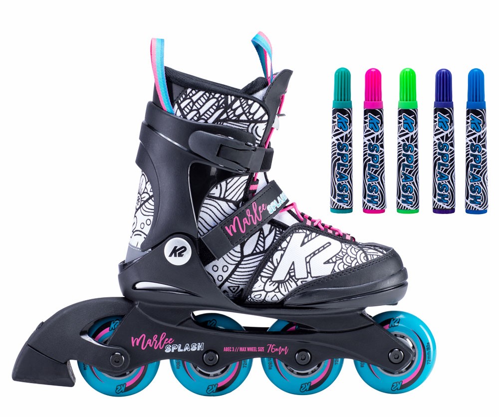 K2 bemalbare Kinder Inline Skates Marlee Splash