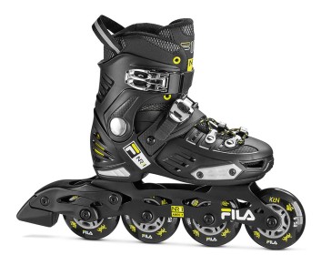 Fila NRK Junior Kinder Skates schwarz / gelb