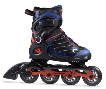 Fila Wizy Alu Kinder Inline Skates schwarz blau orange