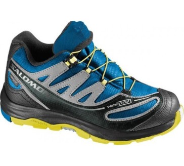 Salomon Wasserdichte Kinderschuhe Xa Pro 2 WP blau/gelb