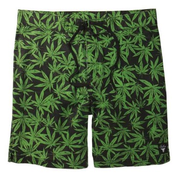 Fallen Boardshort Badehose Leaf Green