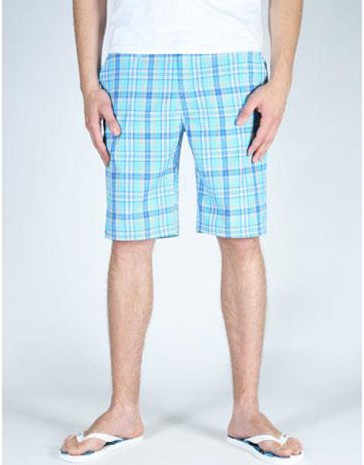 Record Rocco Sommershorts scubablue plaid