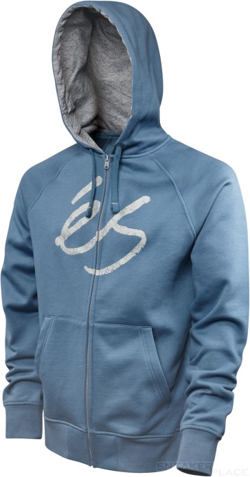 és Zip Up Kapuzenpullover Skript Fill blau