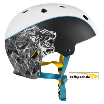 Powerslide King Helm schwarz weiß blau