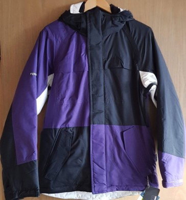 Ripzone Men Snowboard Jacke Addiction Black/White/Purple