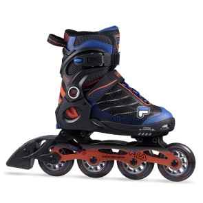 Fila Wizy Alu Kinder Inline Skates schwarz blau orange