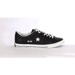 Converse One Star  Ox Lea Leder black/white Schuhe