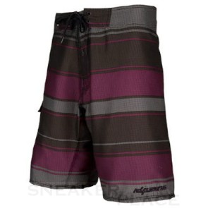 Ripzone Rugby Stripe Badehose schwarz/lila