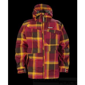 Horsefeathers Linear Kids Jacket Ruby Check