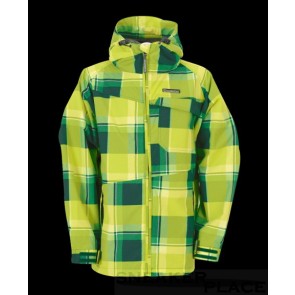 Horsefeathers Linear Kids Jacket Green Check