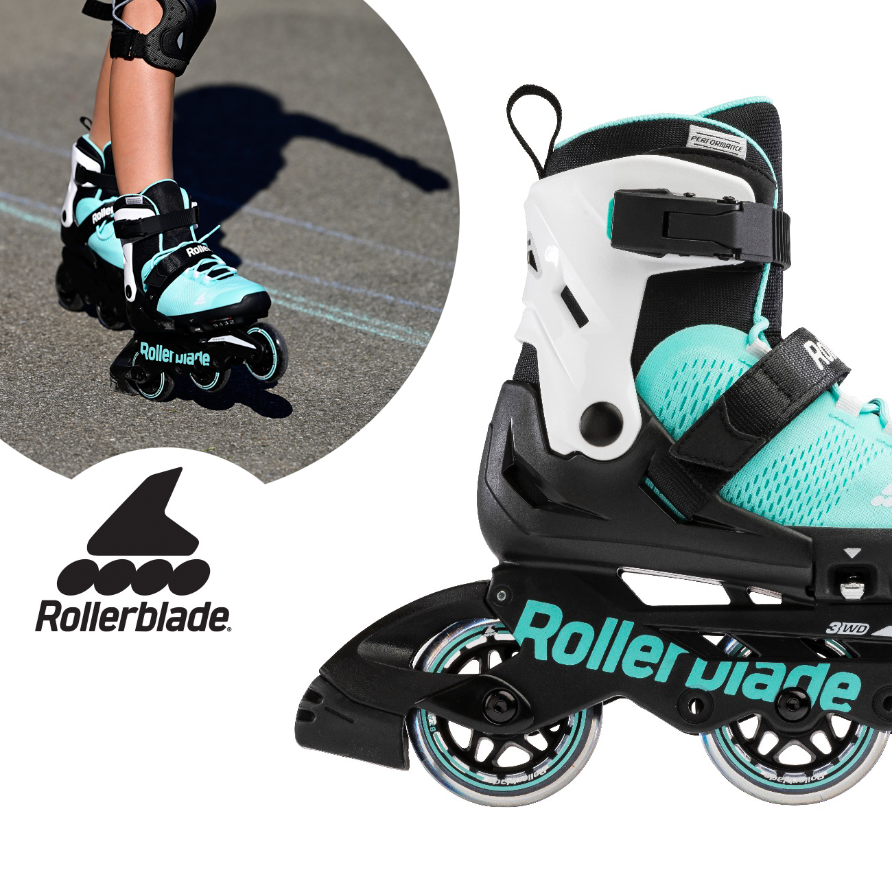 Rollerblade Microblade Bremssystem am Microblade 3WD Rollerblade Microblade Bremssystem am Microblade 3WD