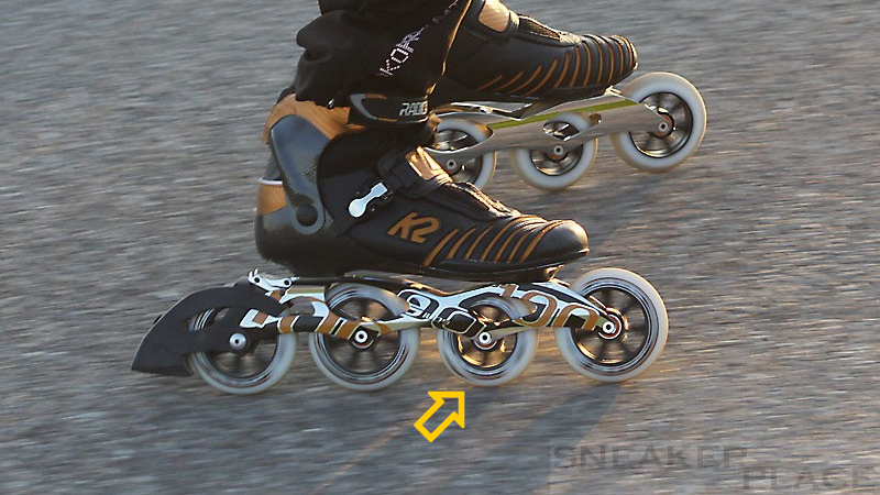 Rockered-wheels-Technik am K2 Radical Flx